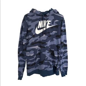 NIKE Blue Camo Hoodie